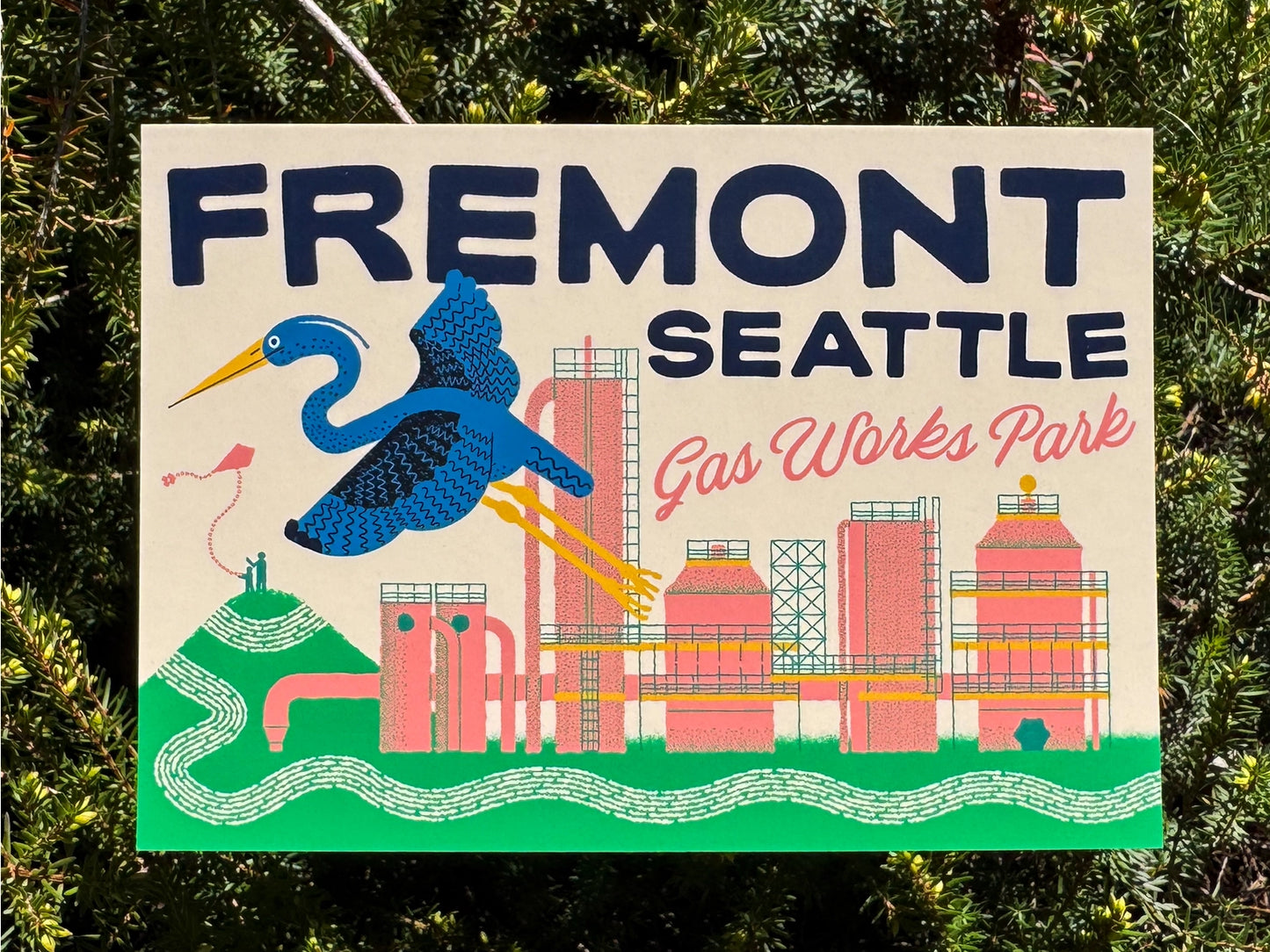 Fremont Seattle Gas Works Park Postcard
