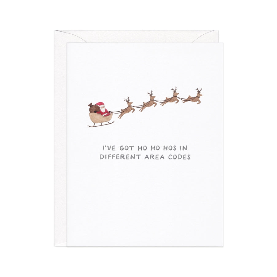 Ho Ho Hos Santa Hip Hop Puns Christmas Card
