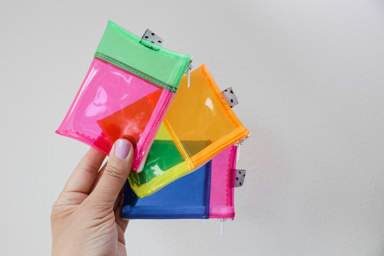 Pink & Blue Vinyl Wallet