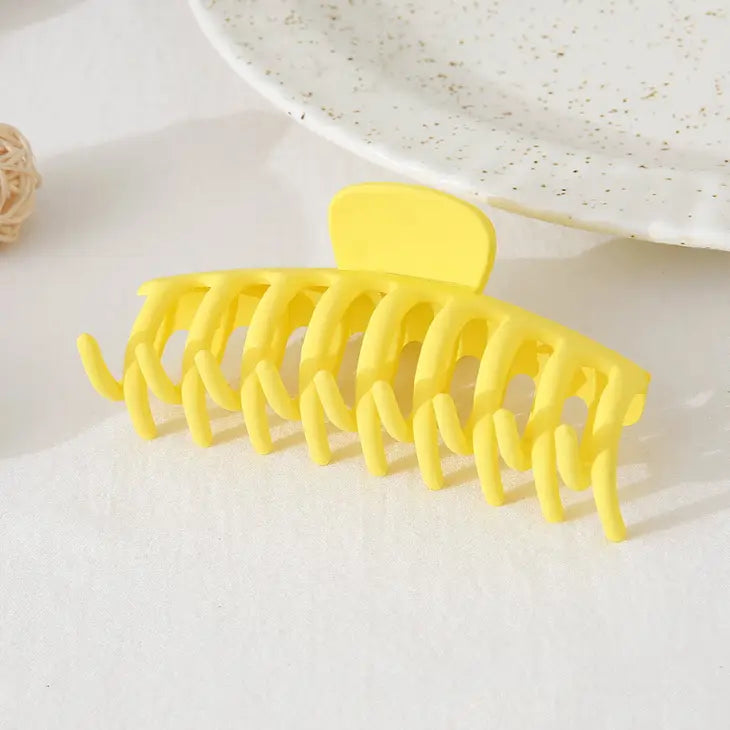 Vibrant Large Claw Clip - Yellow