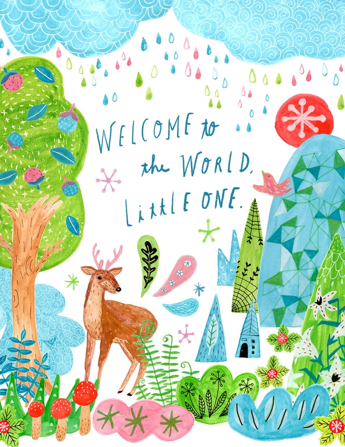 Welcome To the World Little One Greeting Card
