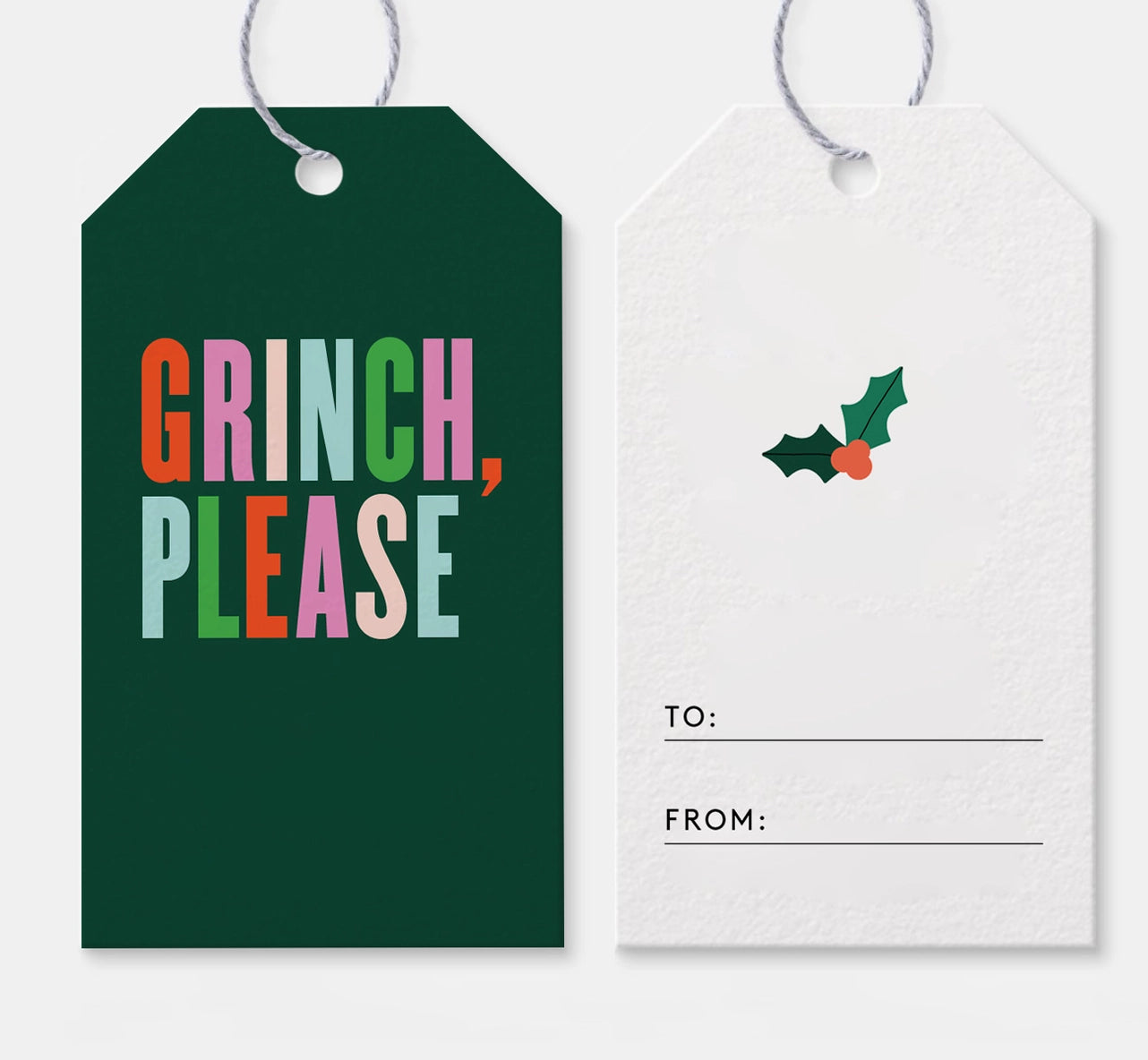 Grinch Please Gift Tags - Set of 6