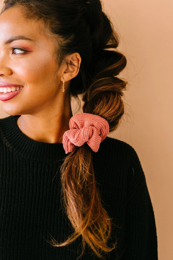 Rose Sweater Scrunchie