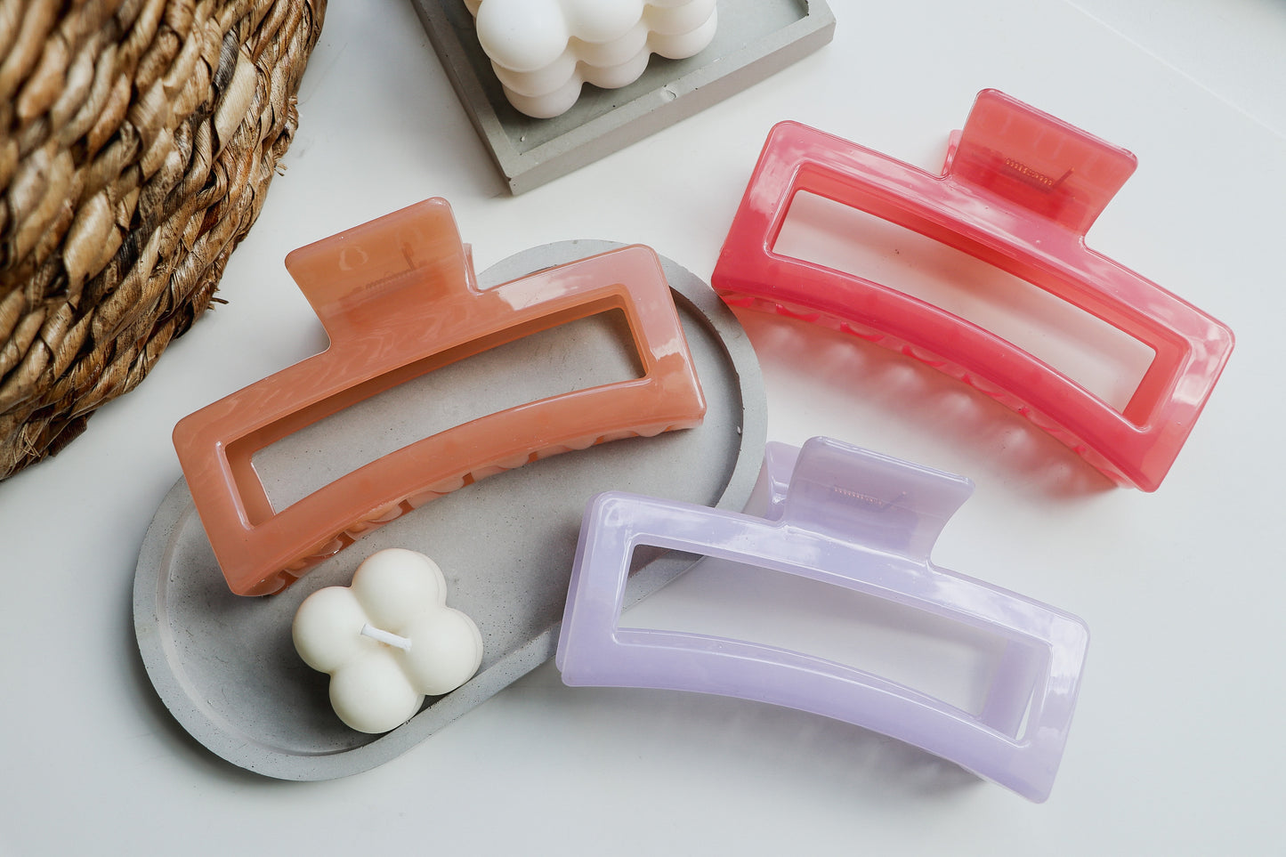 Large Peach Bellini Claw Clip