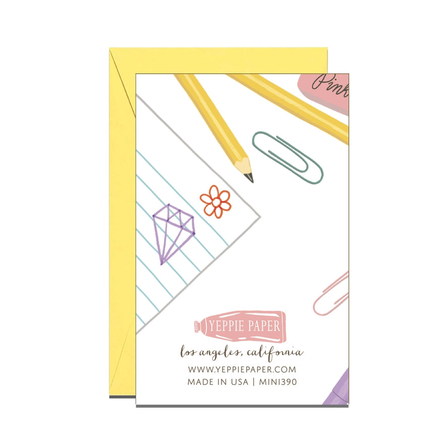 Note To Teacher Mini Enclosure Card