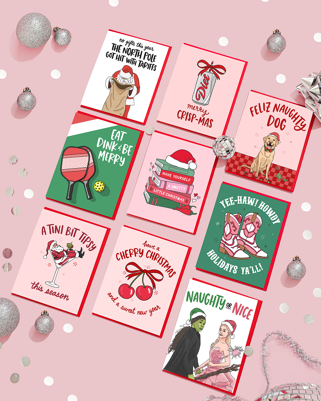 Merry Crisp-Mas Diet Soda Holiday Card