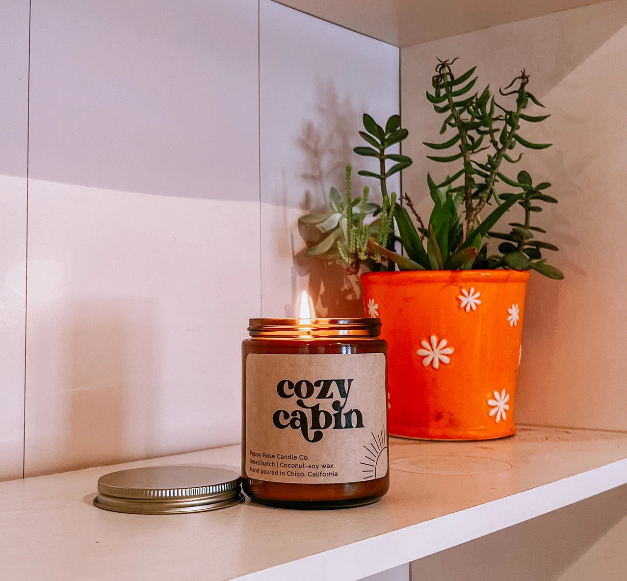 Cozy Cabin 8 oz Coconut Wax Candle Fall Candle