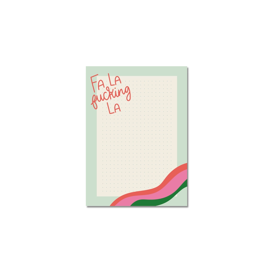 Holiday Tearaway Notepad Fa La La