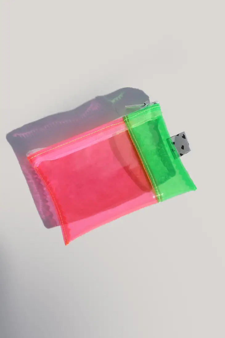 Green & Pink Vinyl Wallet