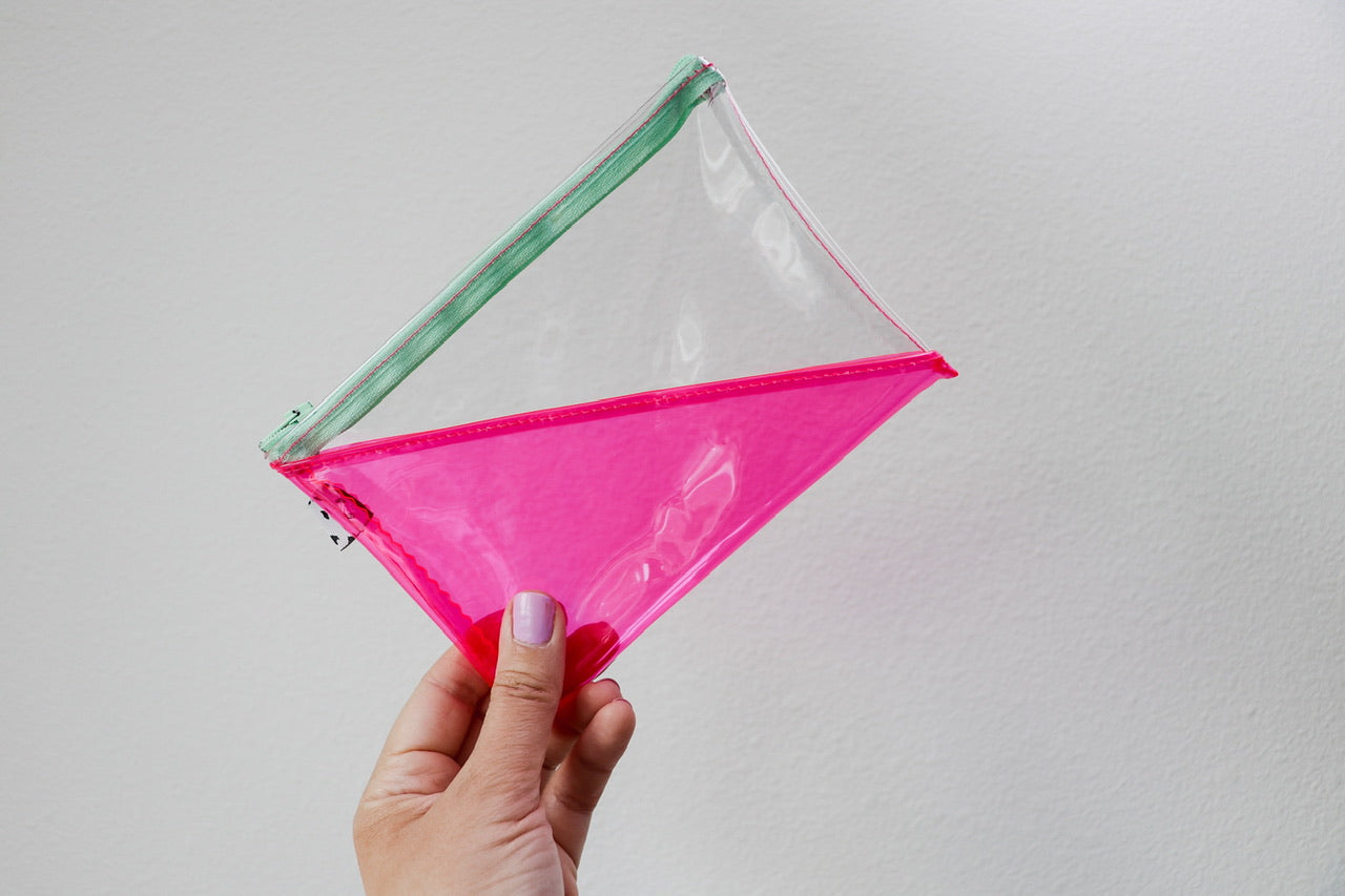 Pink & Clear Vinyl Pouch