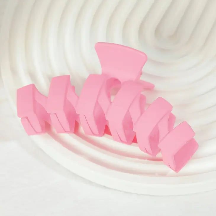 Vibrant Medium Zigzag Claw Clip - Pink