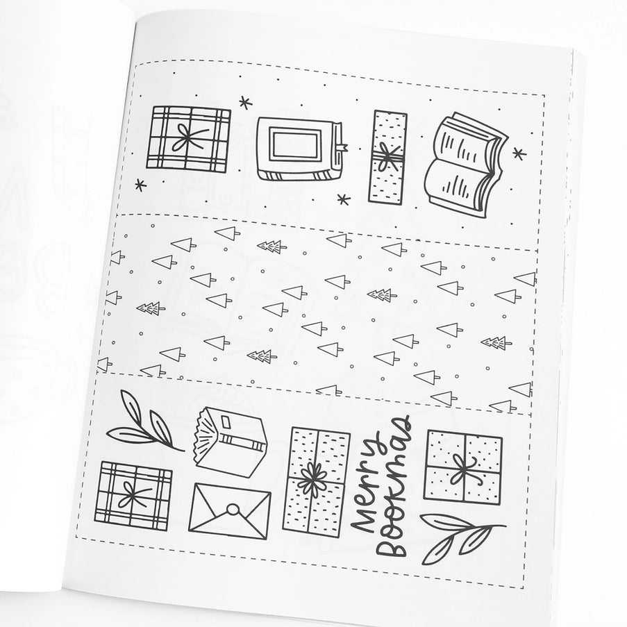 Book Lover's Holiday Coloring Book