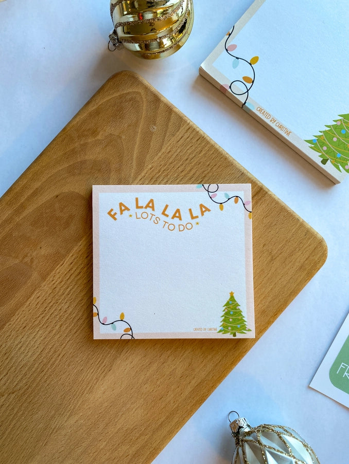 Fa La La Lots to Do | Winter Christmas Sticky Notes