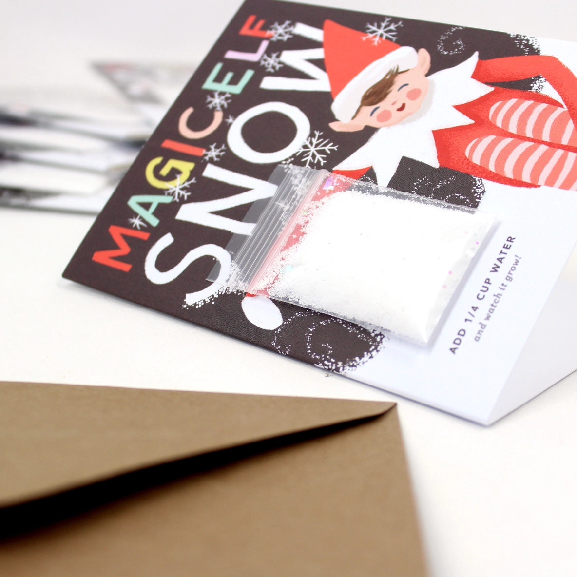 Magic Elf Snow Card - Instant Snow Christmas Card