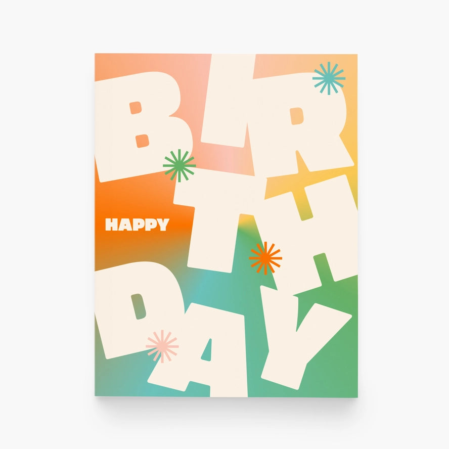 Happy Birthday Gradient Greeting Card