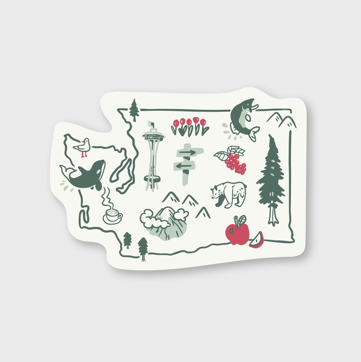 Washington Icons Sticker