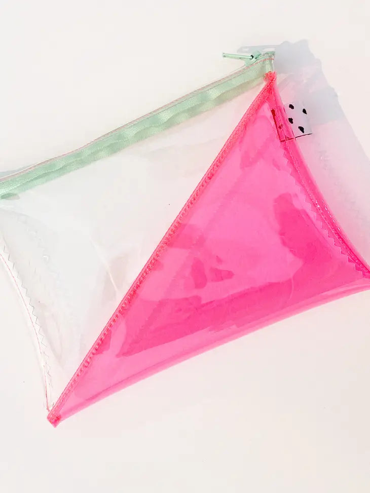 Pink & Clear Vinyl Pouch