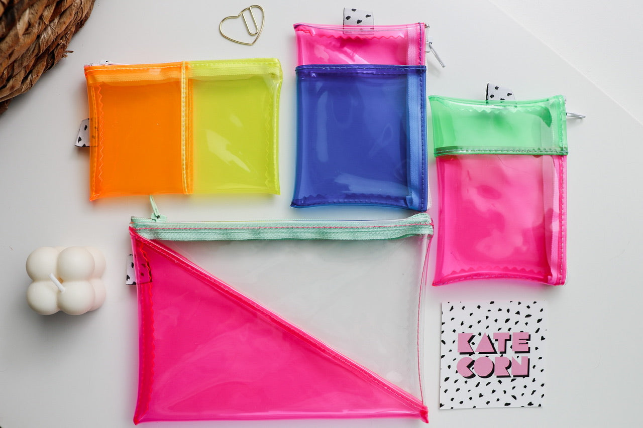 Pink & Blue Vinyl Wallet