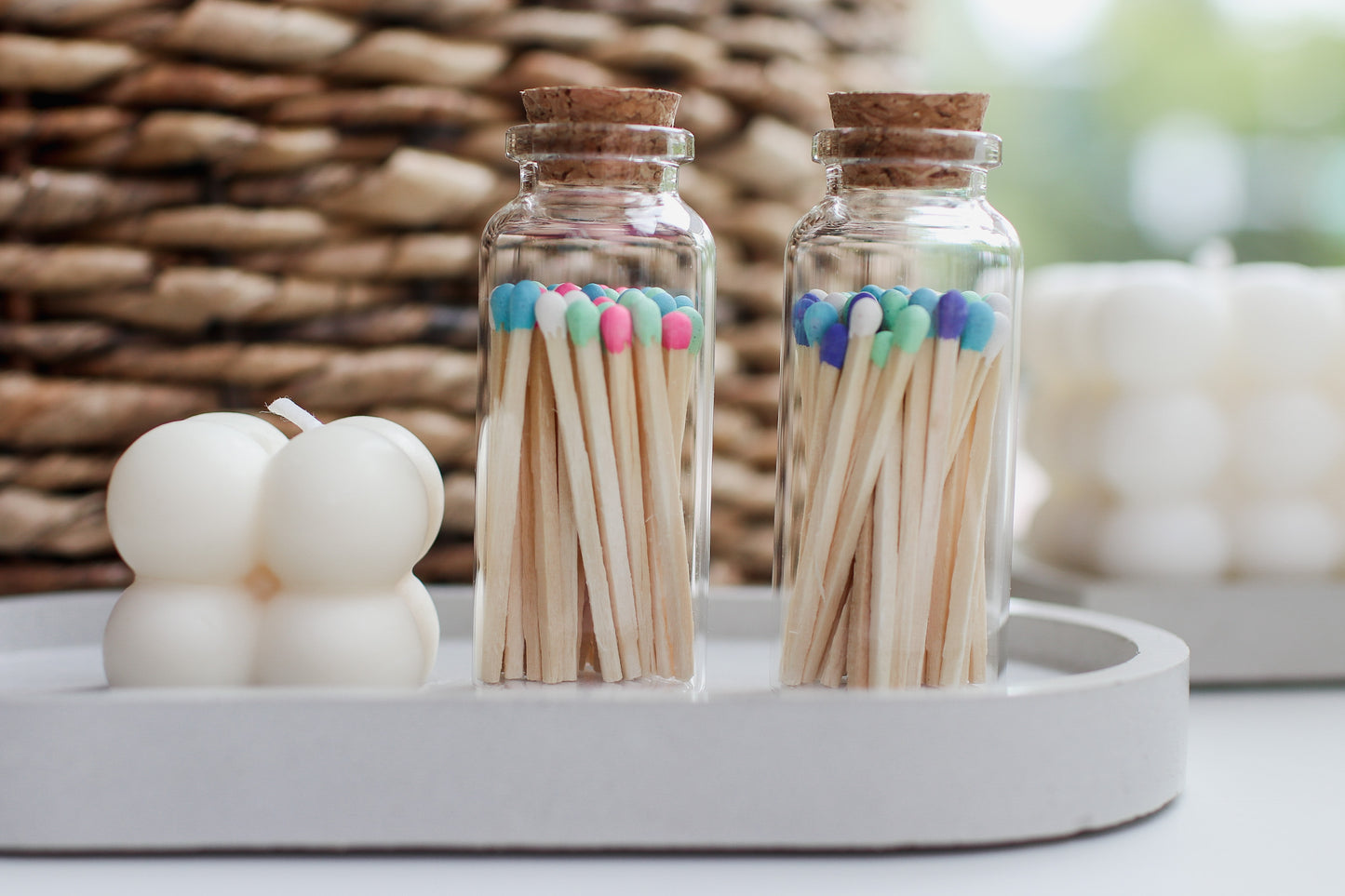 Blue Skies Matches in Medium Corked Vial