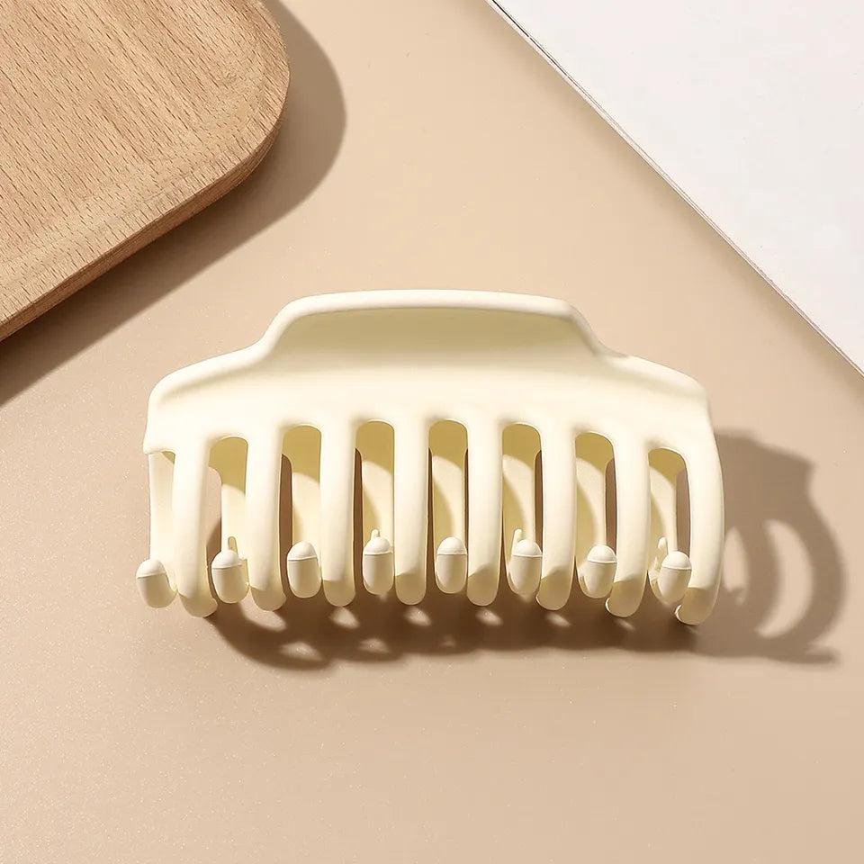 Simple Matte Claw Clip - White