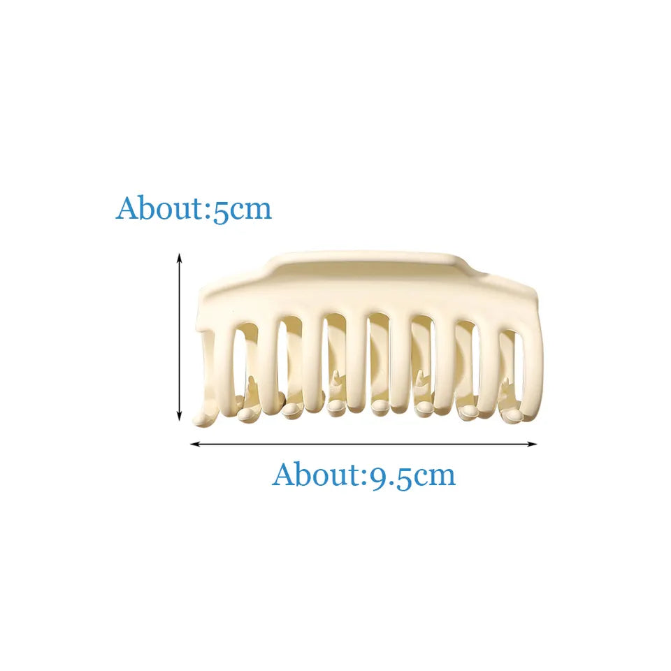 Simple Matte Claw Clip - White