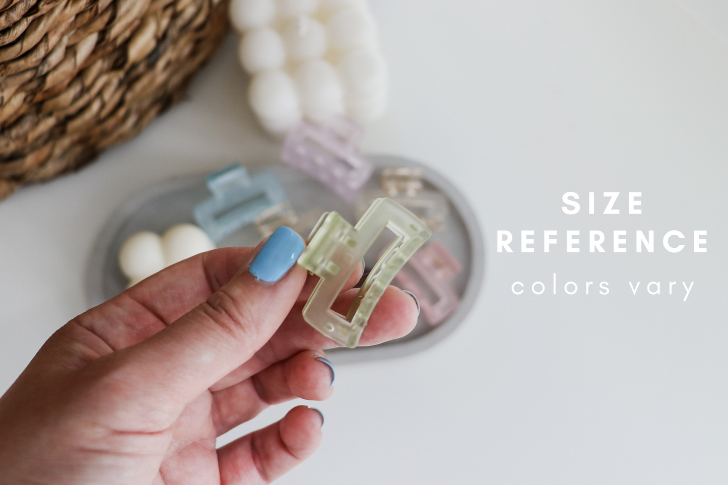 Extra Small Rectangle Claw Clip - Matte Sage