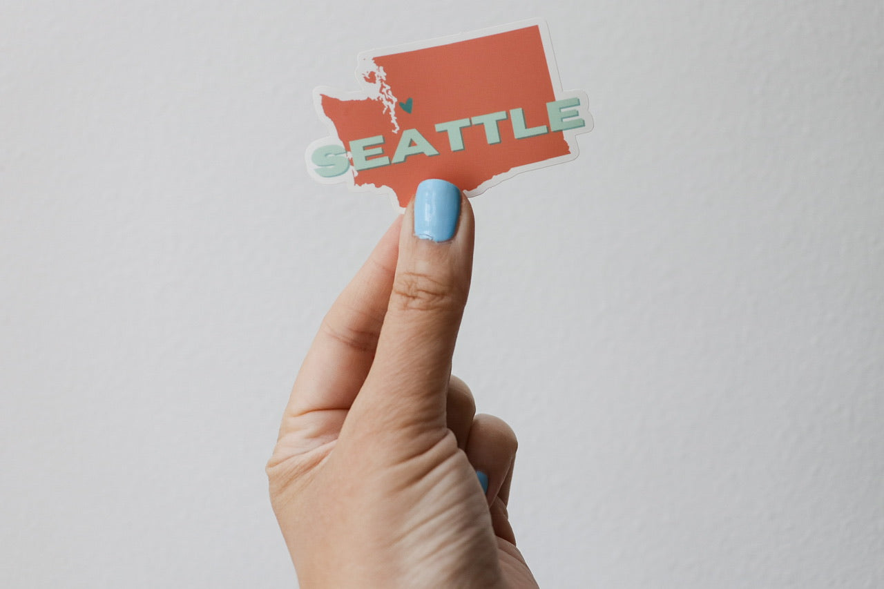 Seattle Love Vinyl Sticker - Mint