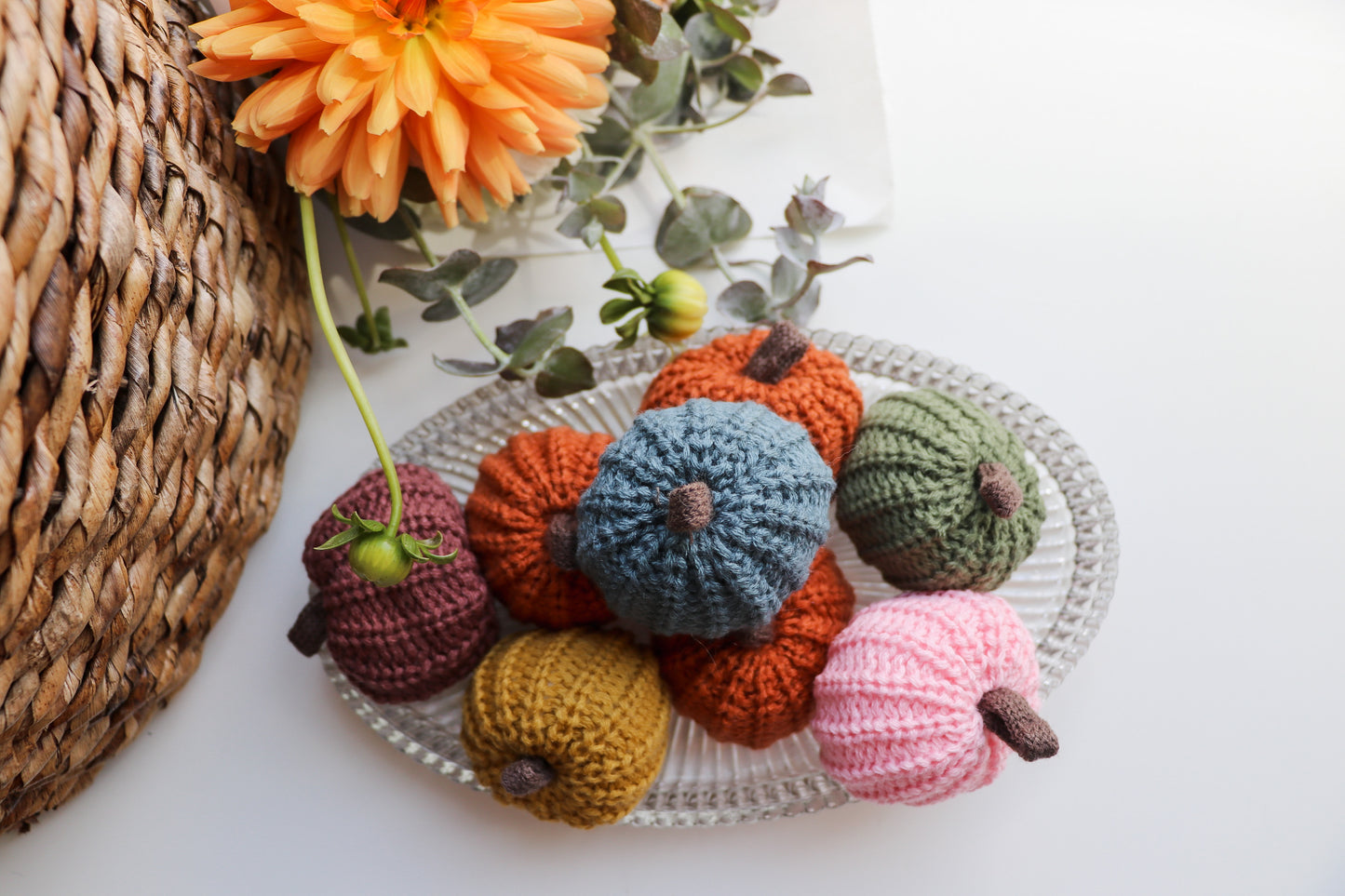 Knit Pumpkin - Fall Decoration (Extra Small)