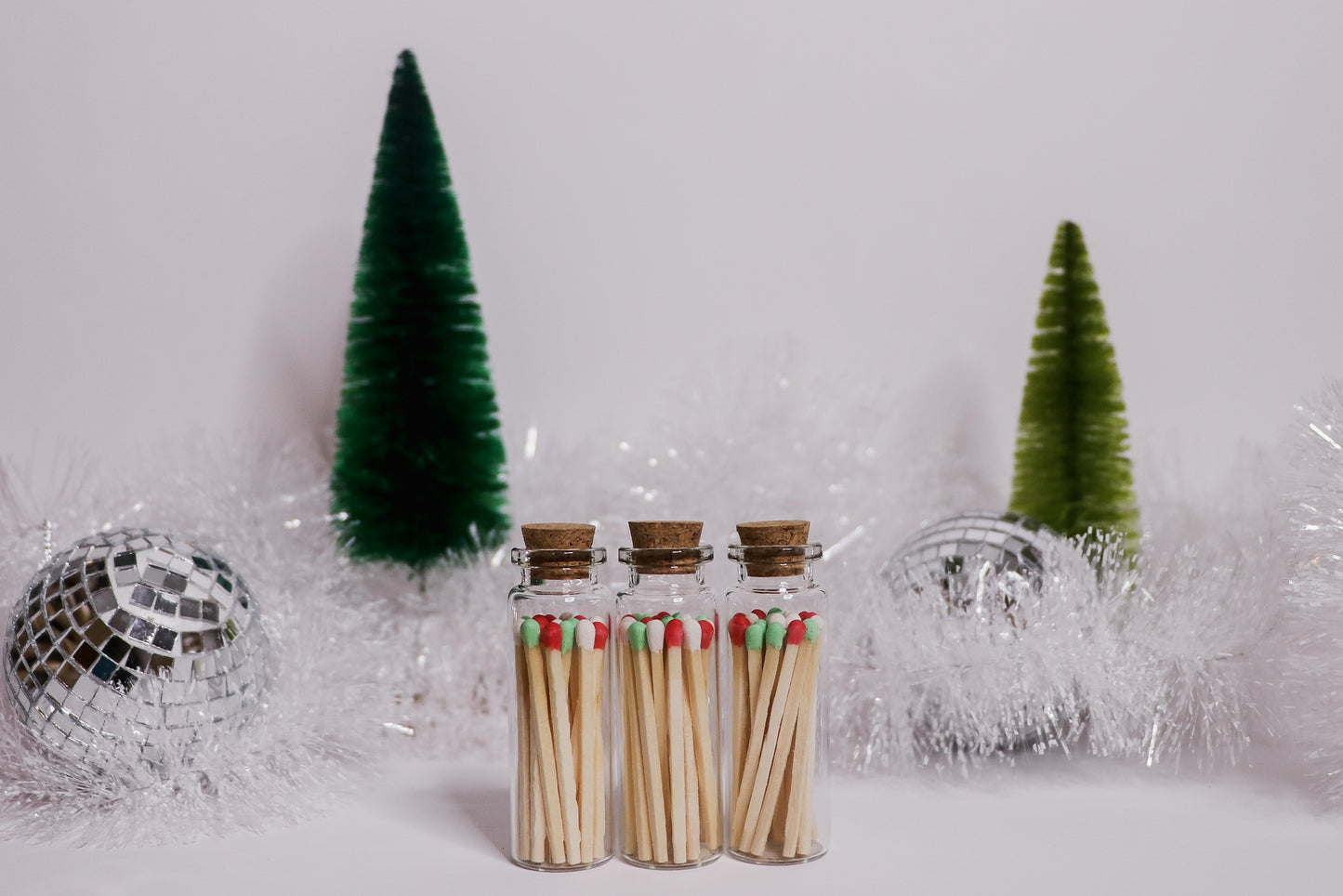 Christmassy Matches in Small Corked Vial