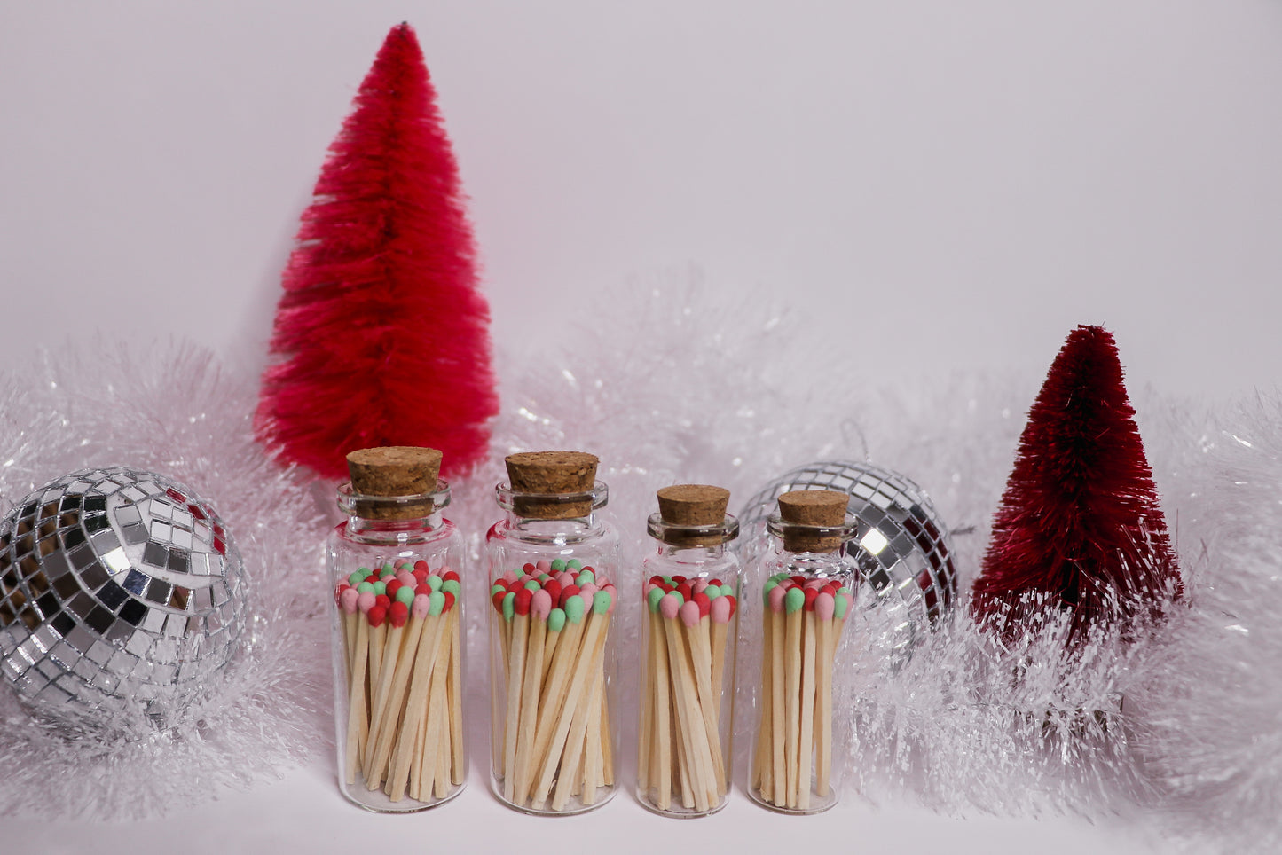 Kitschy Christmas Matches in Medium Corked Vial
