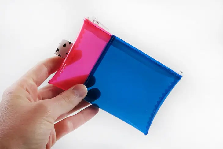 Pink & Blue Vinyl Wallet