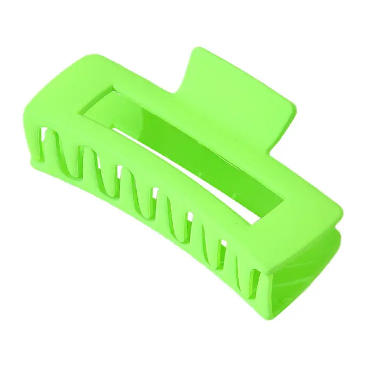 Vibrant Large Square Claw Clip - Green