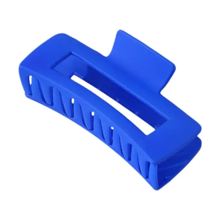 Vibrant Large Square Claw Clip - Cobalt Blue