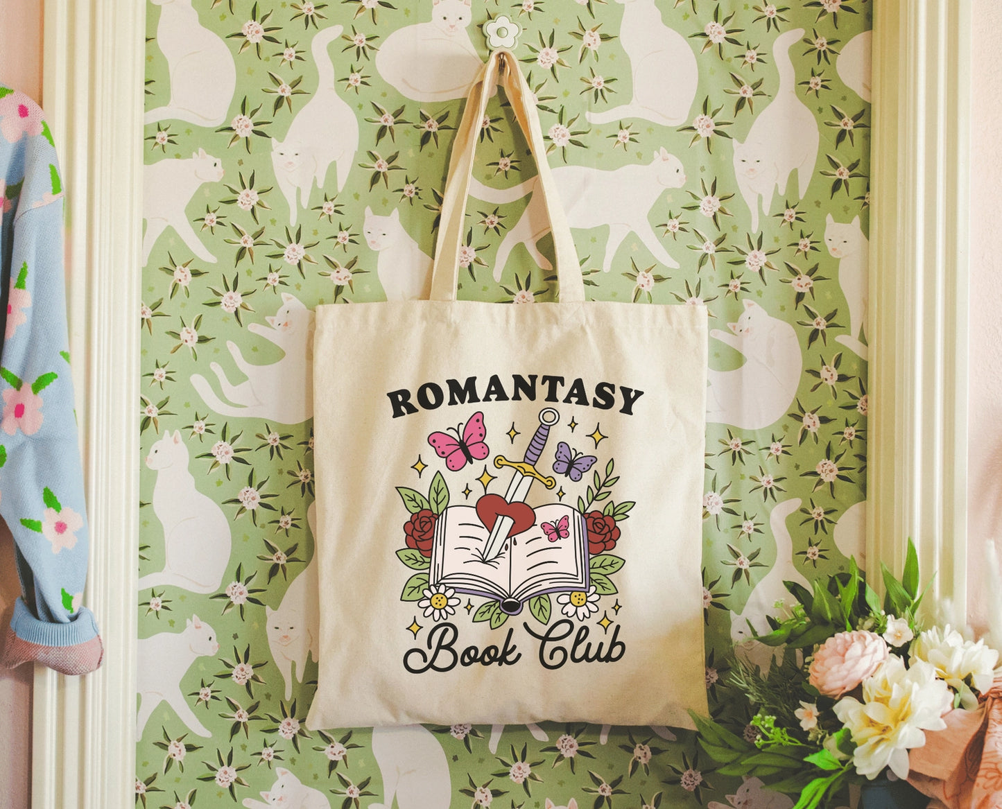 Canvas Bookish Tote Bag - Romantasy Book Club
