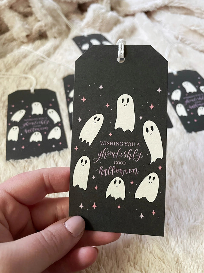 Halloween Gift Tag - Boo Basket Tag - Ghost Gift Tag (Set of 8)