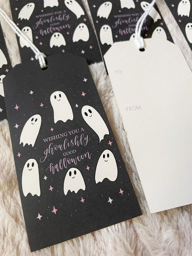 Halloween Gift Tag - Boo Basket Tag - Ghost Gift Tag (Set of 8)