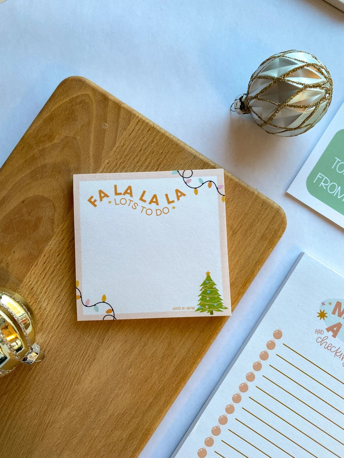 Fa La La Lots to Do | Winter Christmas Sticky Notes