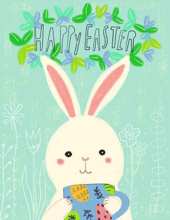 Bunny Mug Happy Easter Greeting Card