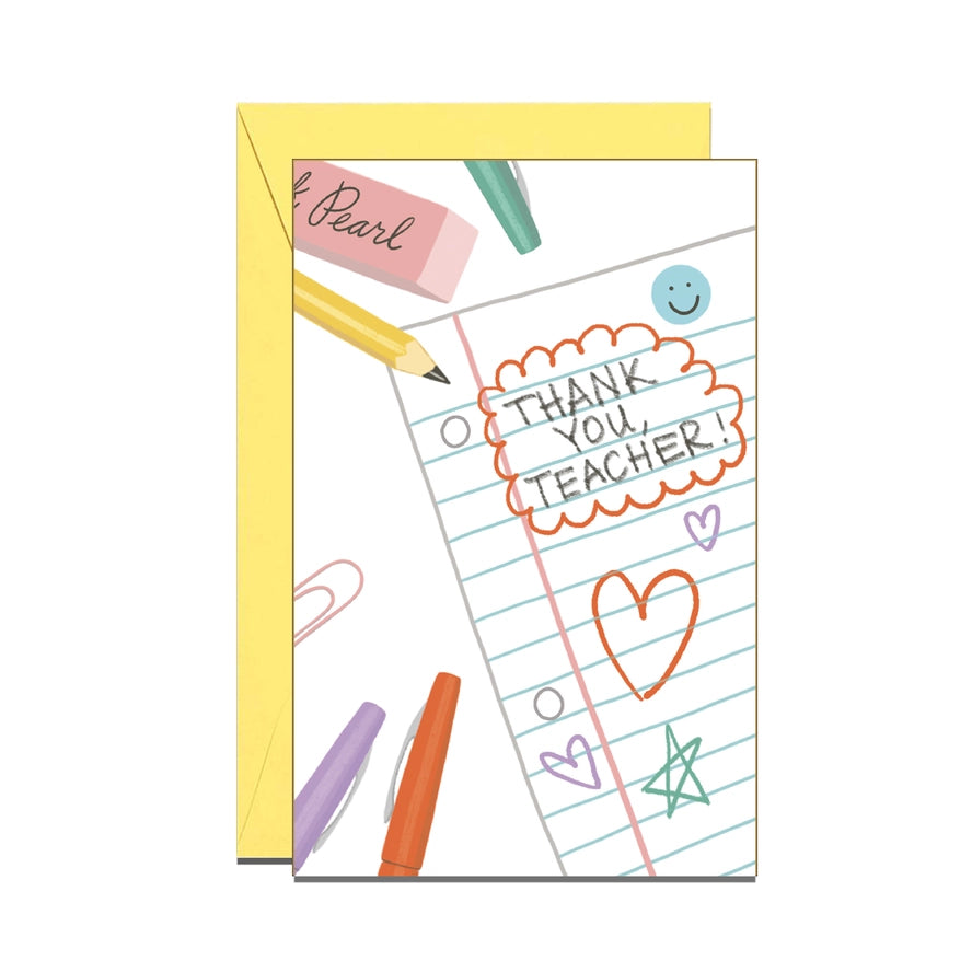 Note To Teacher Mini Enclosure Card
