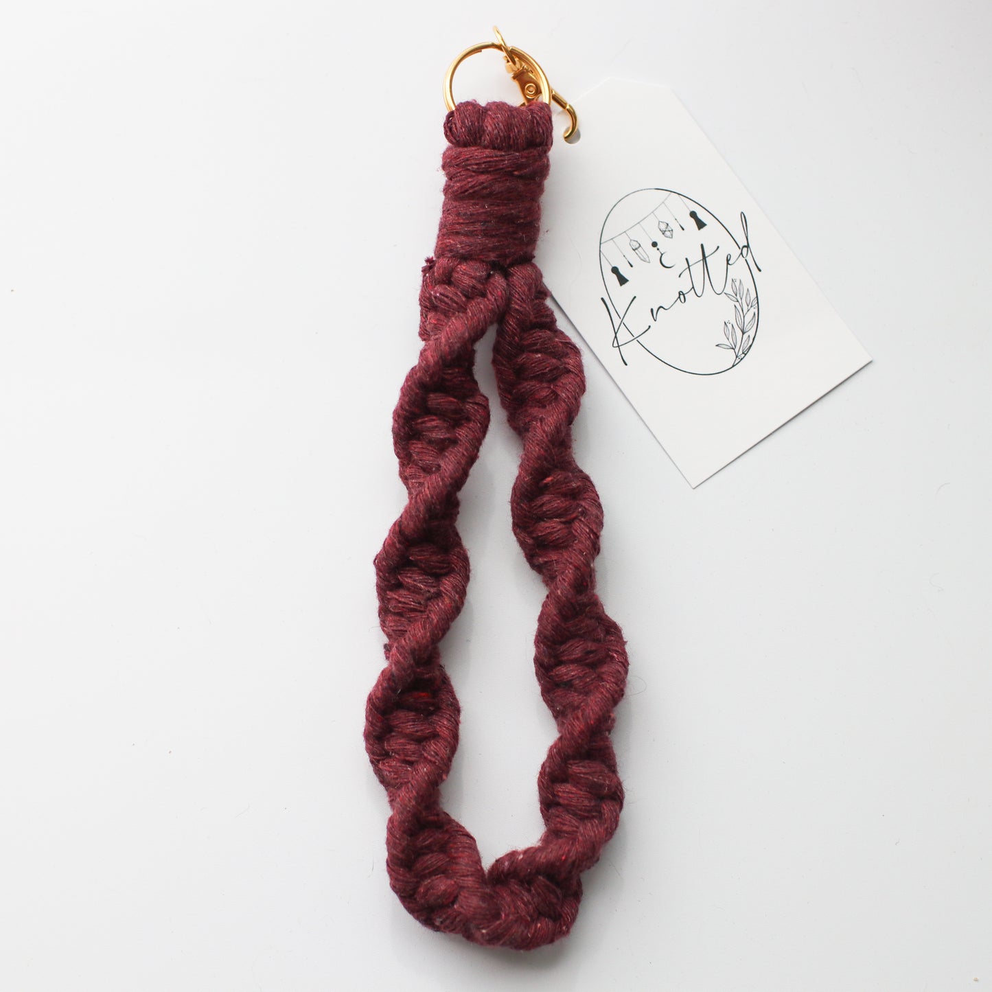 Spiral Wristlet Keychain - Mulberry