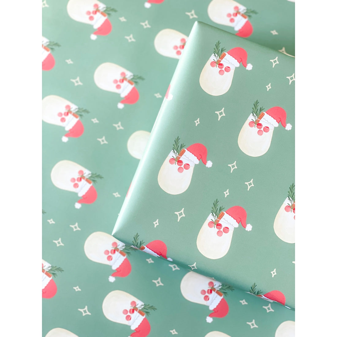 Santa Cocktail Gift Wrap