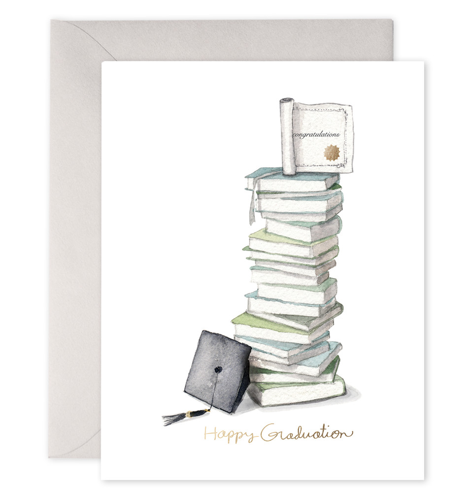 Grad Book Stack Card