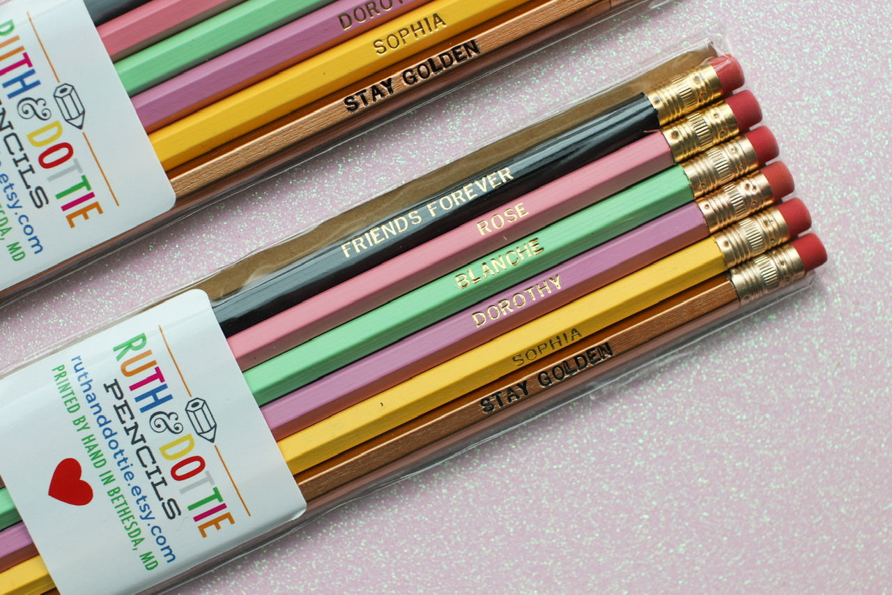 Golden Girls Pencils, set of 6