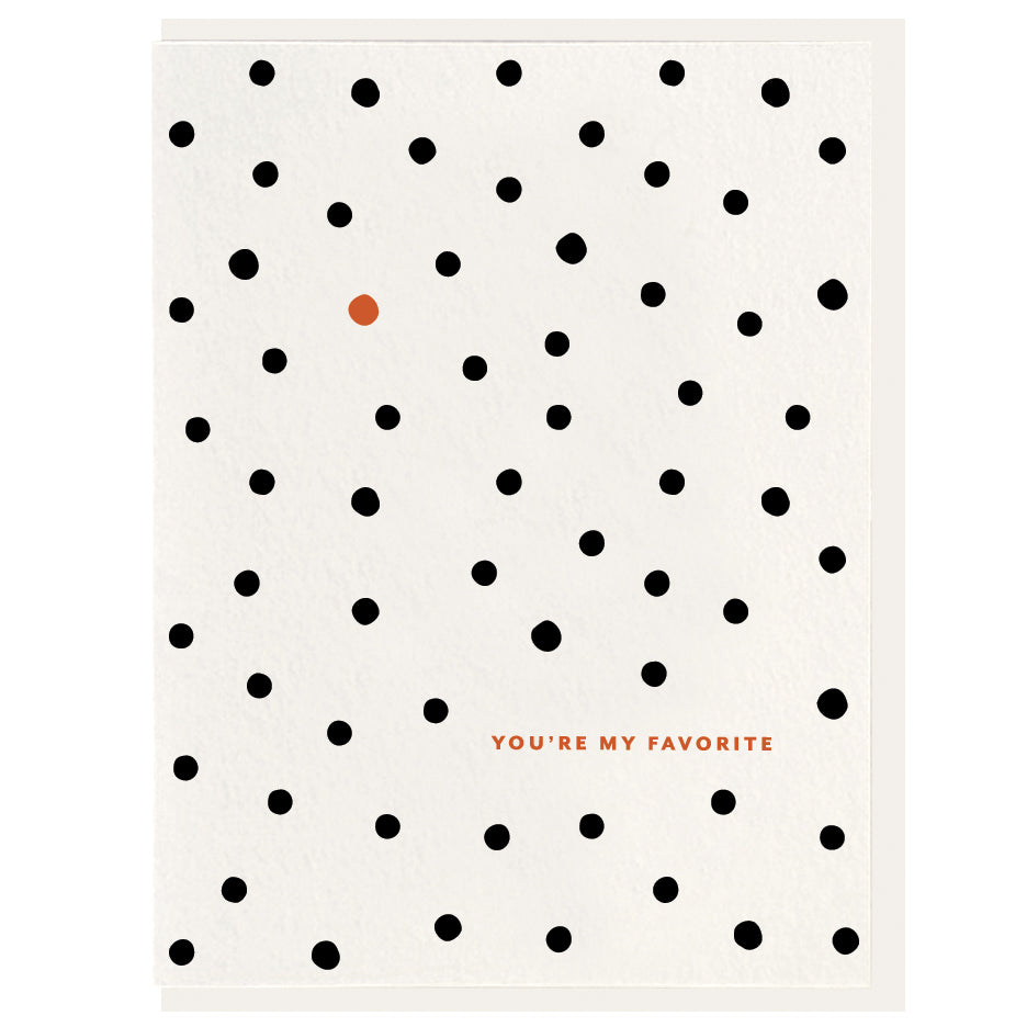 Favorite - Letterpress Card by Dahlia Press