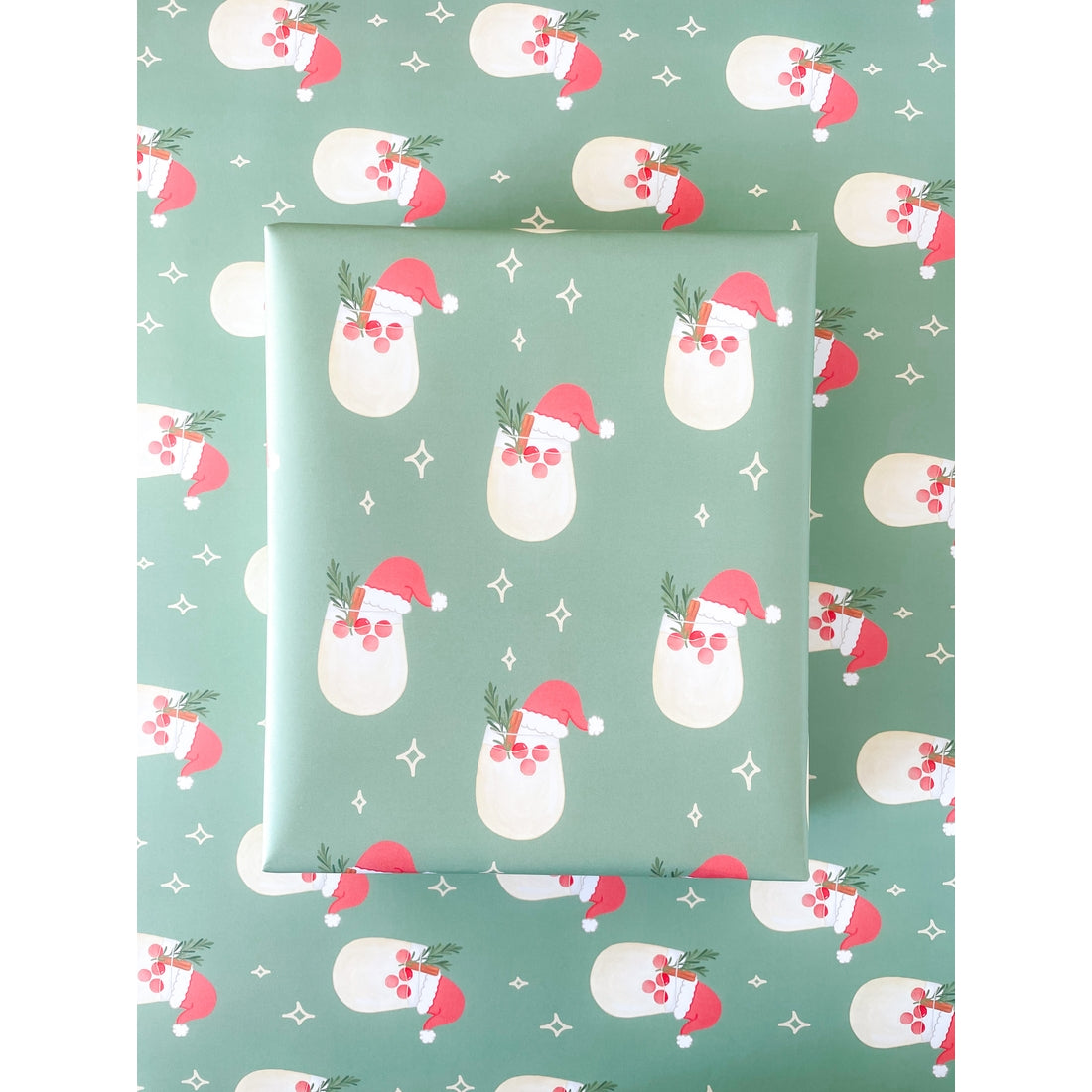 Santa Cocktail Gift Wrap