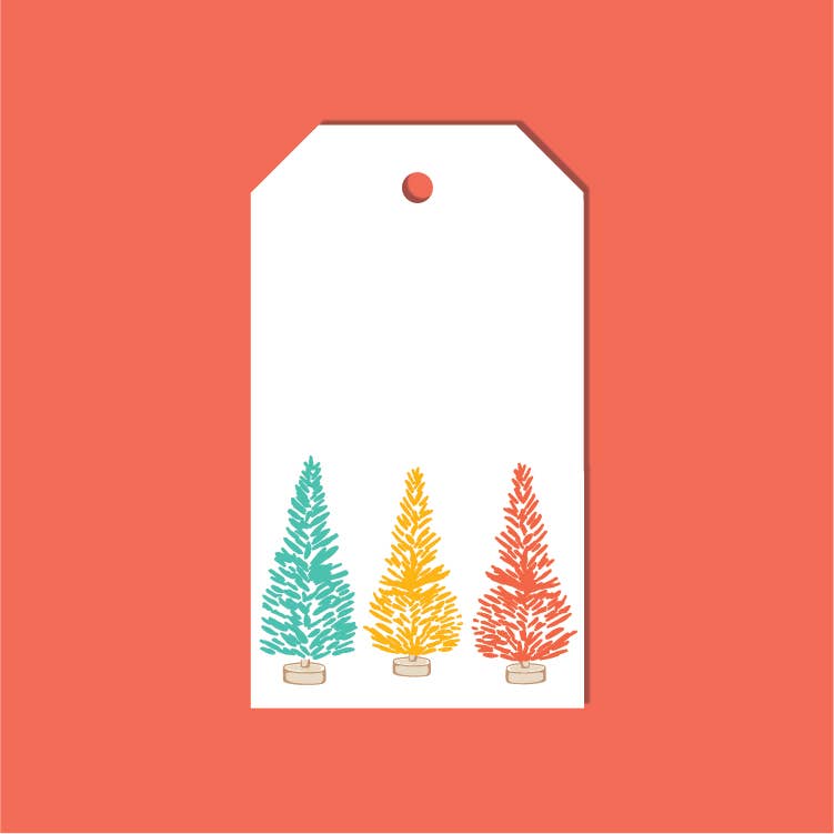 Rainbow Trees Gift Tags, Set of 10