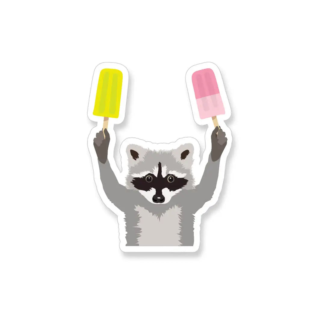 Raccoon with Paletas Vinyl Sticker
