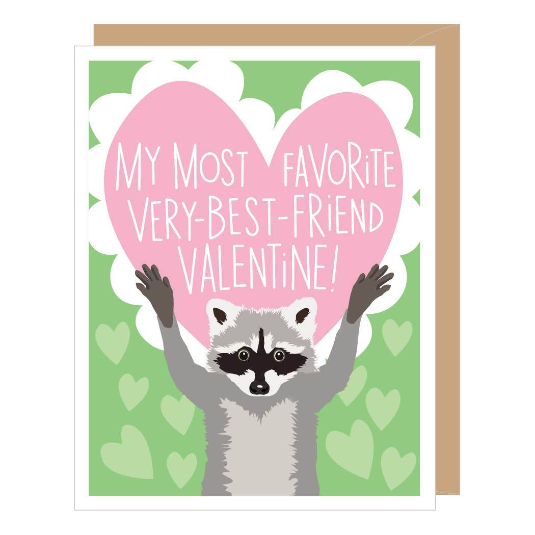 Raccoon Valentine's Day Card