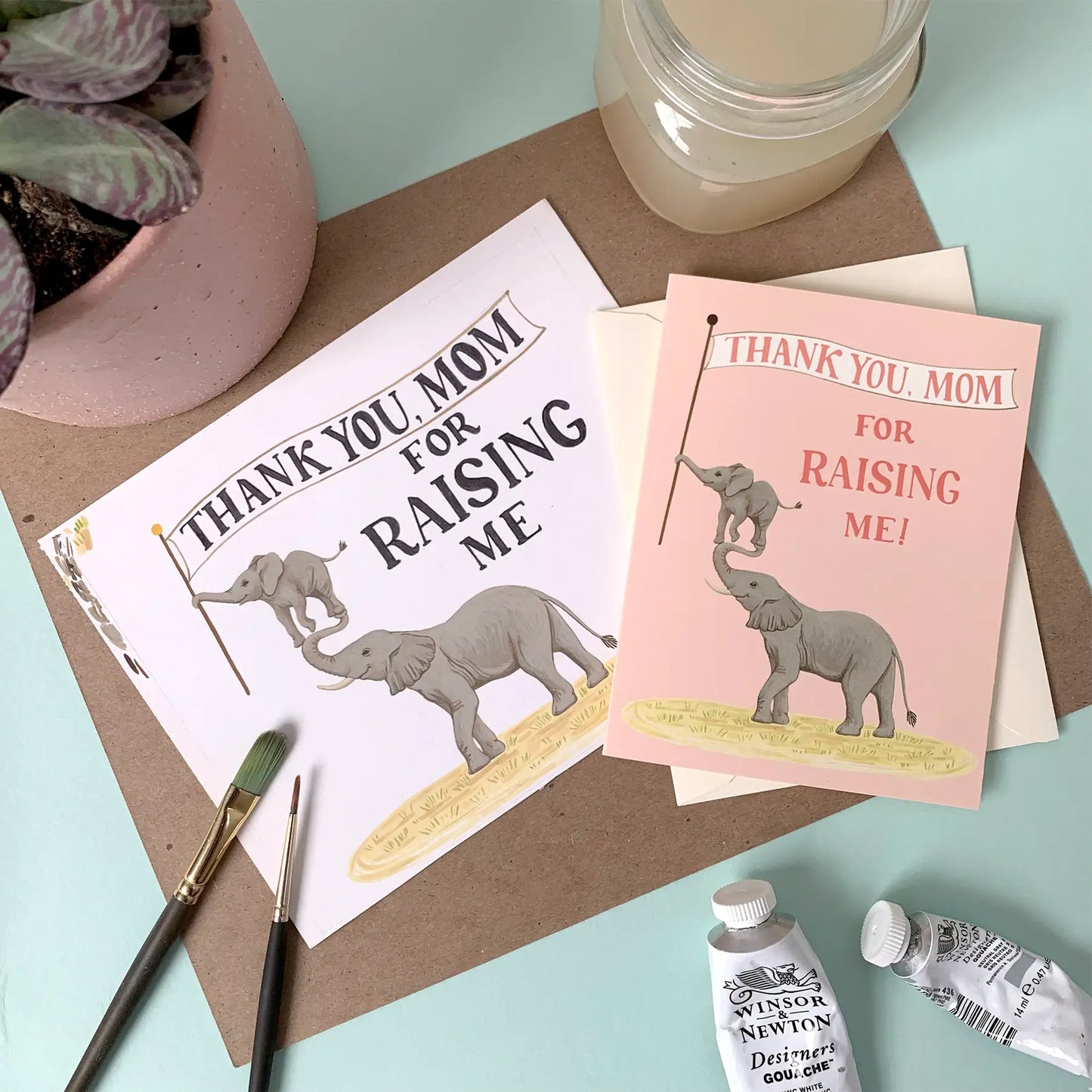 Elephant Mom Mother's Day Card