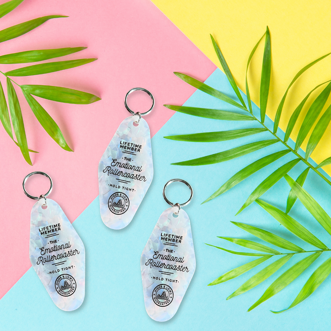 Emotional Rollercoaster Motel Keychain